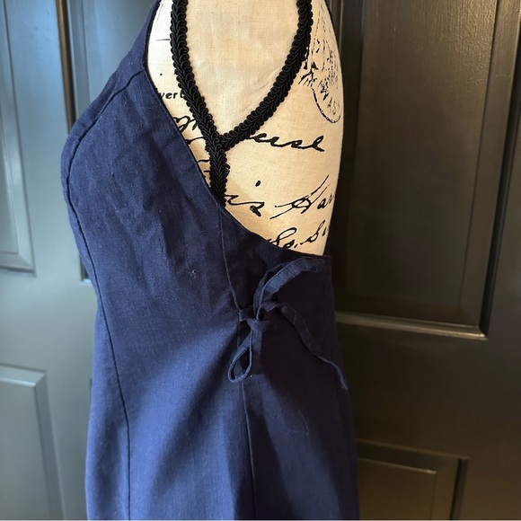 J.R.T  / Size 10 Dress / Navy Blue /Linen-Cotton Blended (O) - Picture 3 of 11
